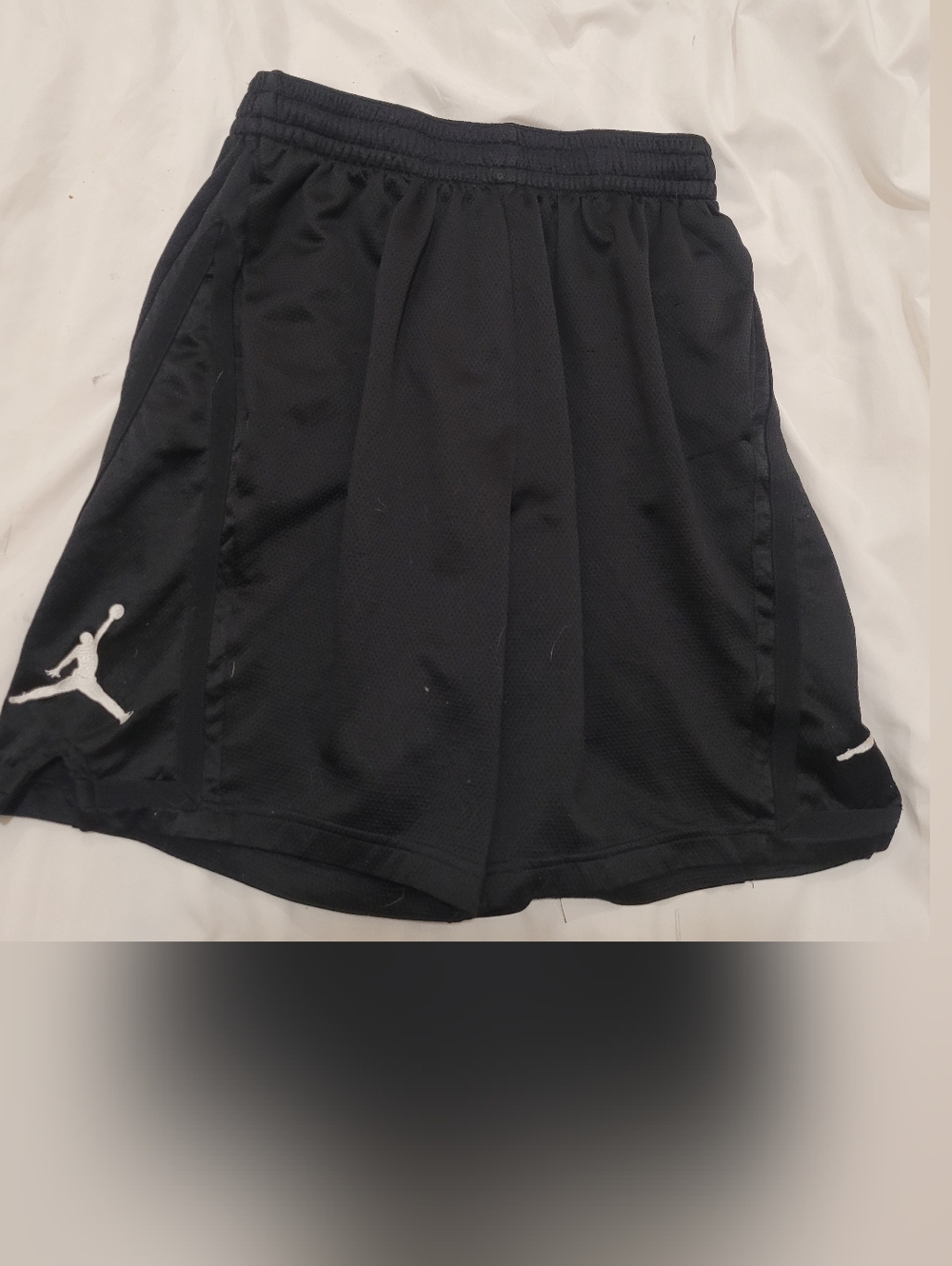 Jordan Black Athletic Shorts with White Jumpman